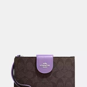Coach Phone Wallet In Colorblock Signature Canvas